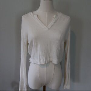 Elegant Cropped White Women's Top